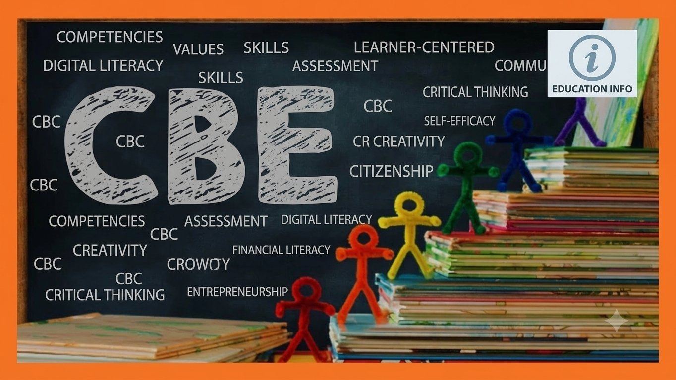 CBE competency-based education concept board